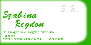 szabina regdon business card